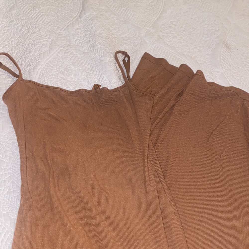 Camel SKIMS Soft Lounge Dress